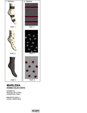 Calcetin Sra Fantasia Algodon Calido Marlena